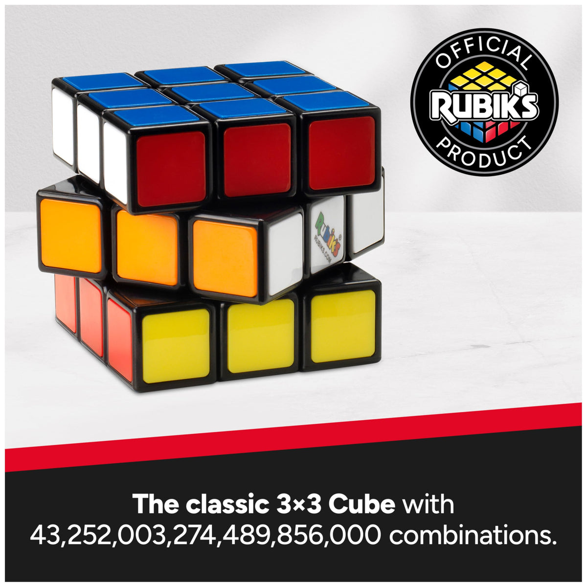 Rubik's Cube The Original 3x3 Puzzle Cube & Brain Teaser Fidget Toy | The World's Best-Known Puzzle, An Iconic STEM Toy That Enhances Spatial Awareness & Algorithmic Thinking Skills, Ages 8+