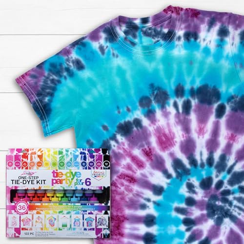 Tulip One-Step Tie-Dye Kit, 18 Bottles, 14 Colors, Fabric Dye for Shirts | Rainbow Tie Dye Party Supplies for Kids, Adults & Group Crafts, 2.75 fl oz Bottles
