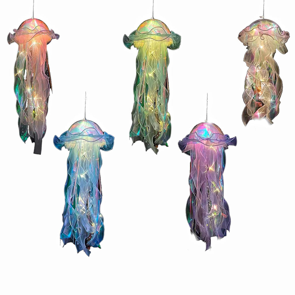 RPS-IND Jellyfish Hanging Decor, Set of 5 for Under the Sea Party Decoration