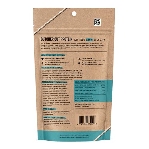 Vital Essentials Freeze Dried Dog Treats, Beef Liver, 2.1 oz Bag | Single Ingredient, Made With 100% Beef Liver, Grain-Free Training Treats, USA Made with U.S. & Globally Sourced Ingredients