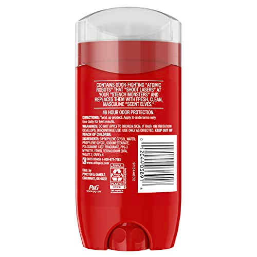 Old Spice Deodorant for Men, Aluminum Free, Sport Scent, 3.0 oz Pack of 3 | 24/7 Odor Protection | 24/7 Freshness & Long-Lasting Scent | Goes on Clean | Citrus & Amber Notes | High Endurance Collection