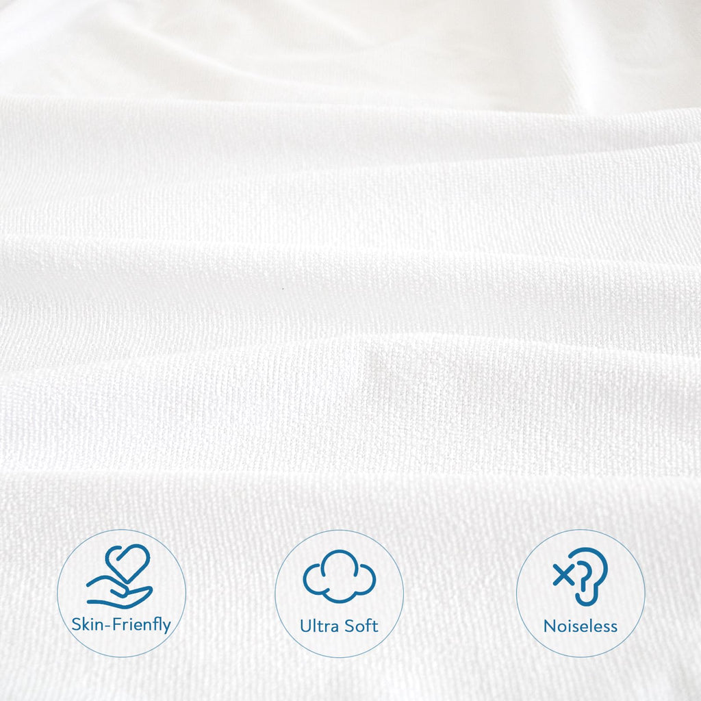 Queen Size Mattress Protector Waterproof,Absorbent Fitted Sheet | up to 18" Deep Pocket,Mattress Cover Queen Size Bed Sheets,Terry Machine Wash Protection Mattress Protector