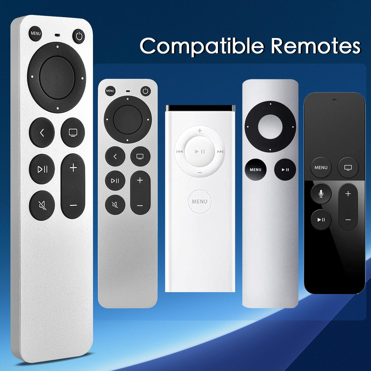 Replacement for Apple TV Remote,for Apple TV HD/4K(1-3Gen),Apple TV Gen 1-3 | Compatible with Apple TV/Apple TV HD/4K A1218 A1378 A1427 A1469 A1625 A1842 A2169 A2737 A2843 with TV Control Function