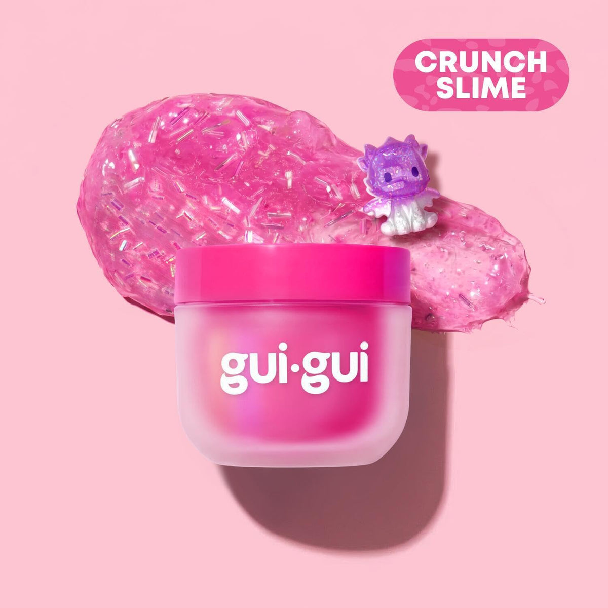 GUI GUI Fruity Glow Slime Kit, Crunch & Gloss Scented Slimes | Includes Gua Sha, Beauty Scoop, charms, booster, and collectible figurine in a slime kit for girls