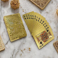 Golden Dragon PVC Playing Cards, Matte Finish with Intricate Pattern on Durable Hardened Deck, Elegant Design for Poker Game Night and Party Gatherings