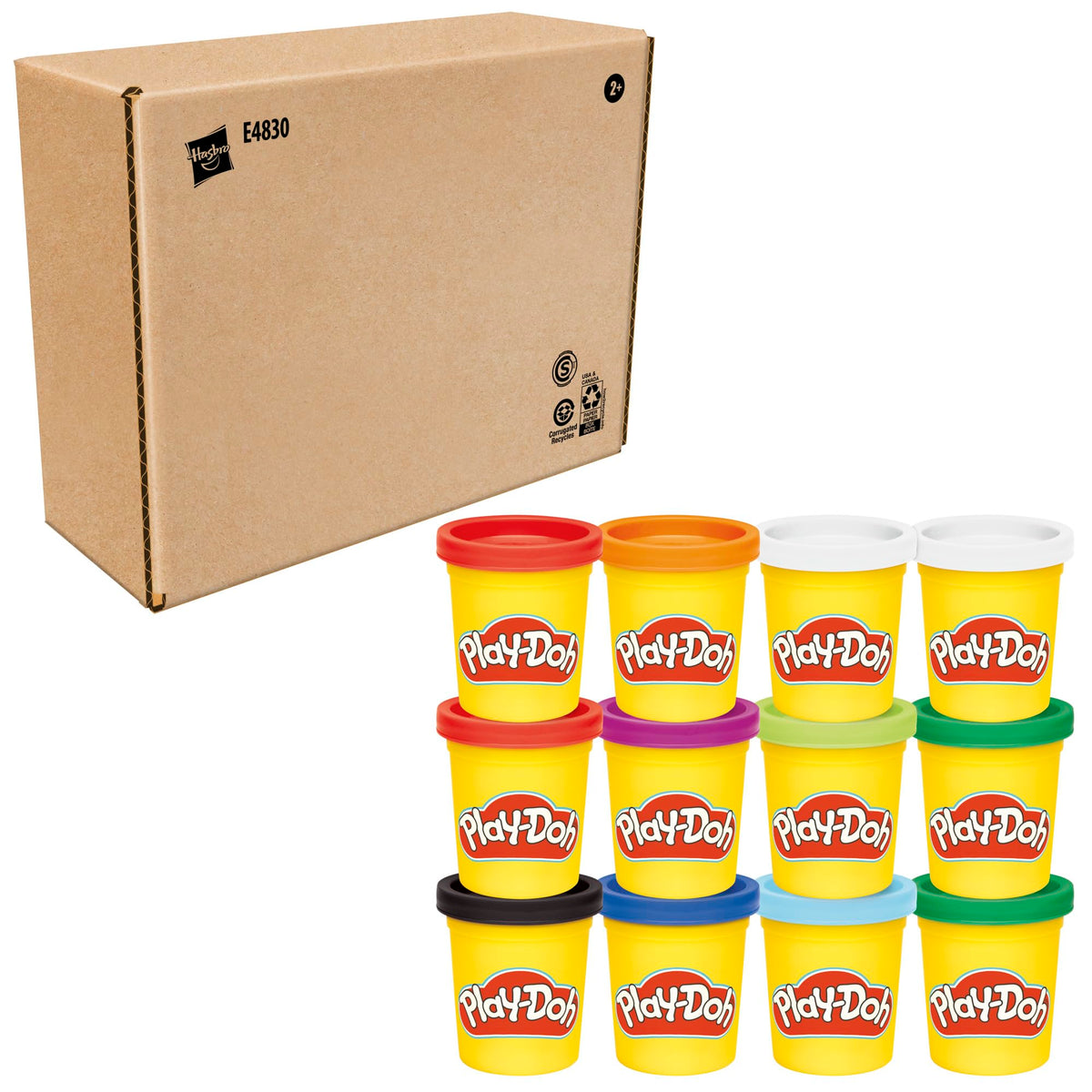 Play-Doh Jewel Colors Bulk 12-Pack of 4-Ounce Cans | Back to School, Prizes & Party Favors, Kids Arts & Crafts, Preschool Toys, Ages 2+ (Amazon Exclusive)