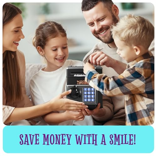 Piggy Bank for Kids - Electronic Money Saving Box w/Code- ATM Safe - Toy Coin Bank - Gifts for Boys Toys for Age 3, 4, 5, 6, 7, 8, 9 - Birthday Gifts for 8, 9, 10, 11, 12