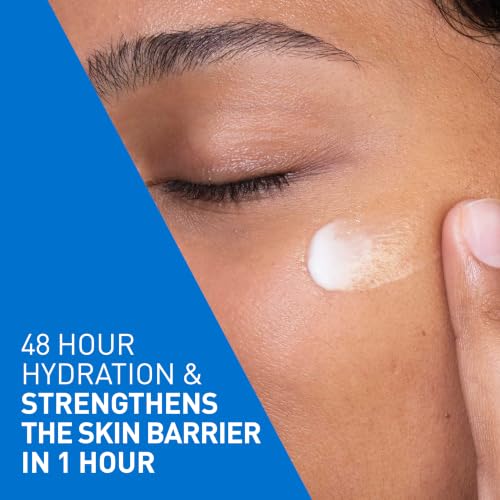 CeraVe PM Daily Facial Moisturizer, Skin Care for Dry Skin, Oil-Free, 3oz | Travel Sized Face Lotion with Hyaluronic Acid, Niacinamide & Ceramides, Face Moisturizer for Men & Women, Skin Barrier Repair