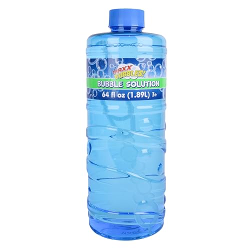 Sunny Days Entertainment Bubble Solution 64 oz - Non-Toxic - 3+ Years | Includes Wand, Easy Grip Bottle, For Machines And Wands, 11 in Tall, 4.2 lb, Ages 36 Months Up, Holiday Theme