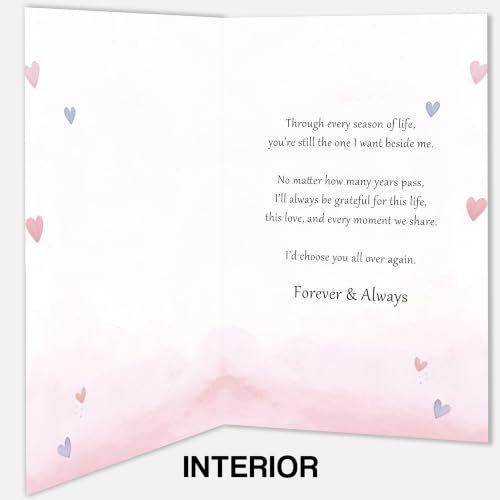 LiuuLi Anniversary Card for Wife,Anniversary Wedding Gifts from Husband | Romantic Wife Anniversary Card with Heartfelt Message,Thoughtful Keepsake Gift for Wedding Anniversary,Love Tree Design
