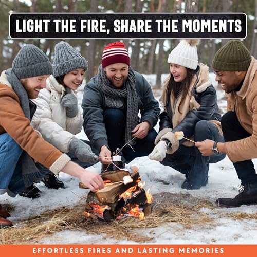 Billy Buckskin 10lb Fatwood Fire Starter Sticks, 100% Natural Firestarter | Lights when wet, For Campfires, Firepit, Fireplaces, BBQ & Wood Stoves, Easy Ignition with Just 2 Sticks, Camping Essentials