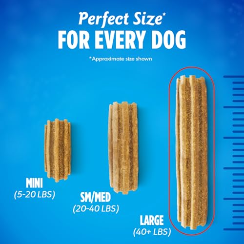 Dentalife Purina Daily Dental Chews for Large Dogs, 18 ct Pouch | Chewy, ridged texture in a tasty chicken flavor, helps reduce tartar buildup and help freshen breath