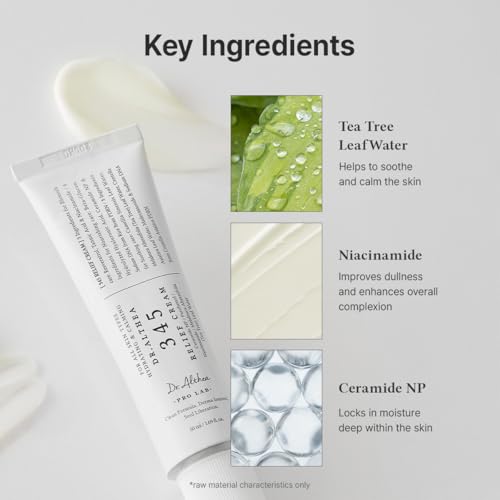 Dr.Althea 345 Relief Cream, 0.50 Fl Oz (Ver.2 - Pack of 1) | PDRN, Hyaluronic Acid for Instant Hydration, Blemish, Post-Acne Vegan Face Moisturizer with Centella, Non-comedogenic