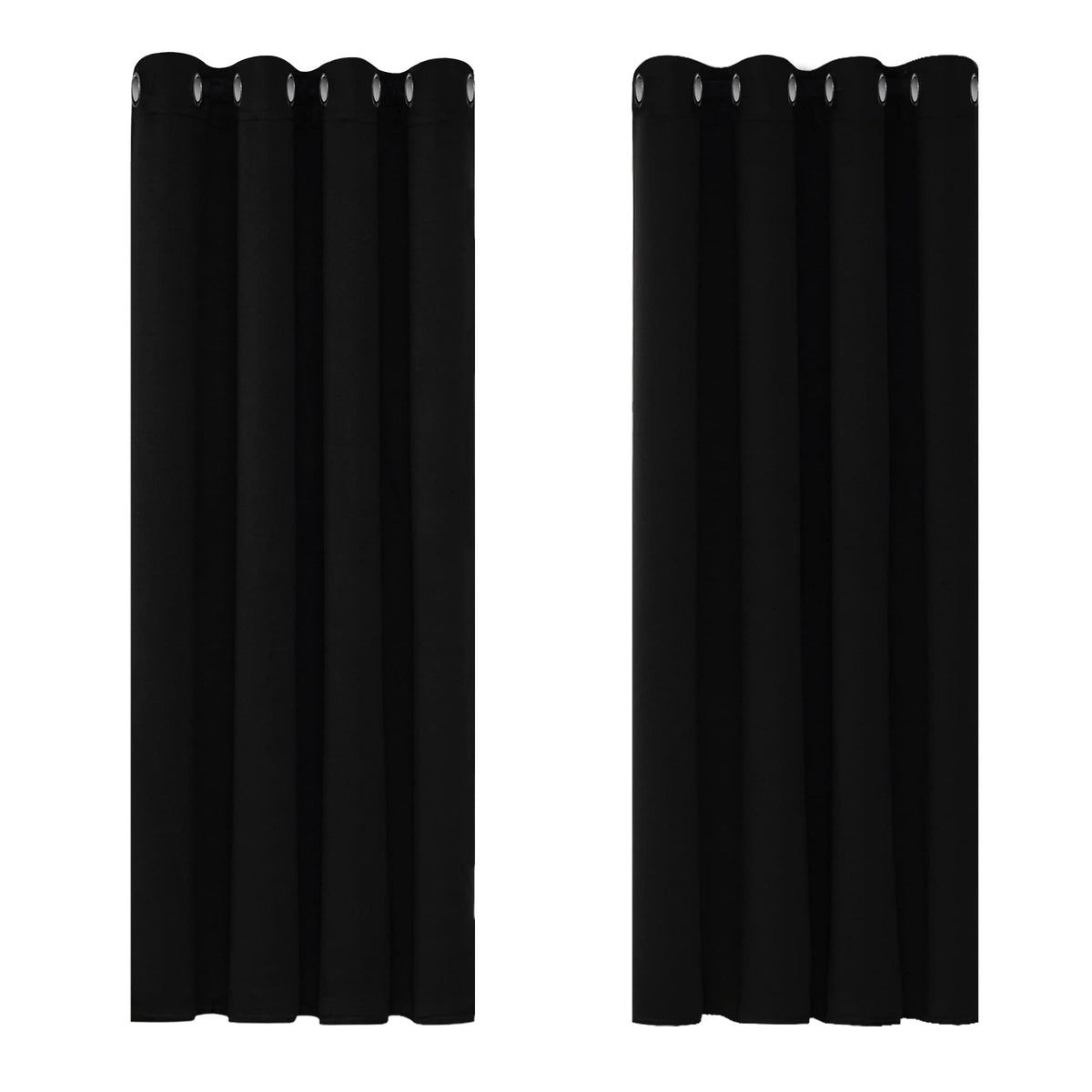 Deconovo Blackout Curtains Bedroom Thermal Black Curtains 46"x 54" 1 Pair | Black out Curtains for Living Room,Heat Blocking Black Curtains Blackout,Thermal Curtains,Energy Efficient,Home/Room Decor