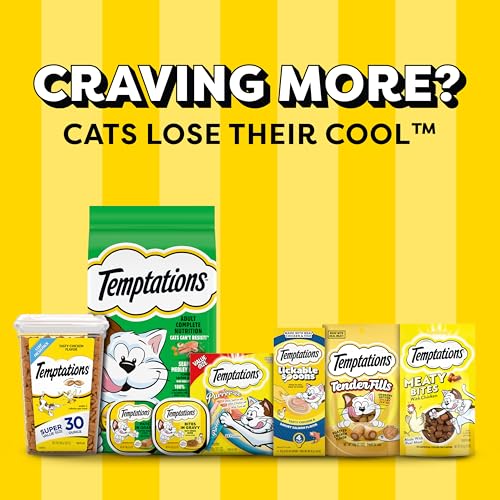 Temptations MixUps Crunchy and Soft Cat Treats, Catnip Fever, 16 oz | Chicken, catnip & cheese flavor, crunchy outside, soft inside, under 2 cal/treat, 100% complete & balanced, resealable tub