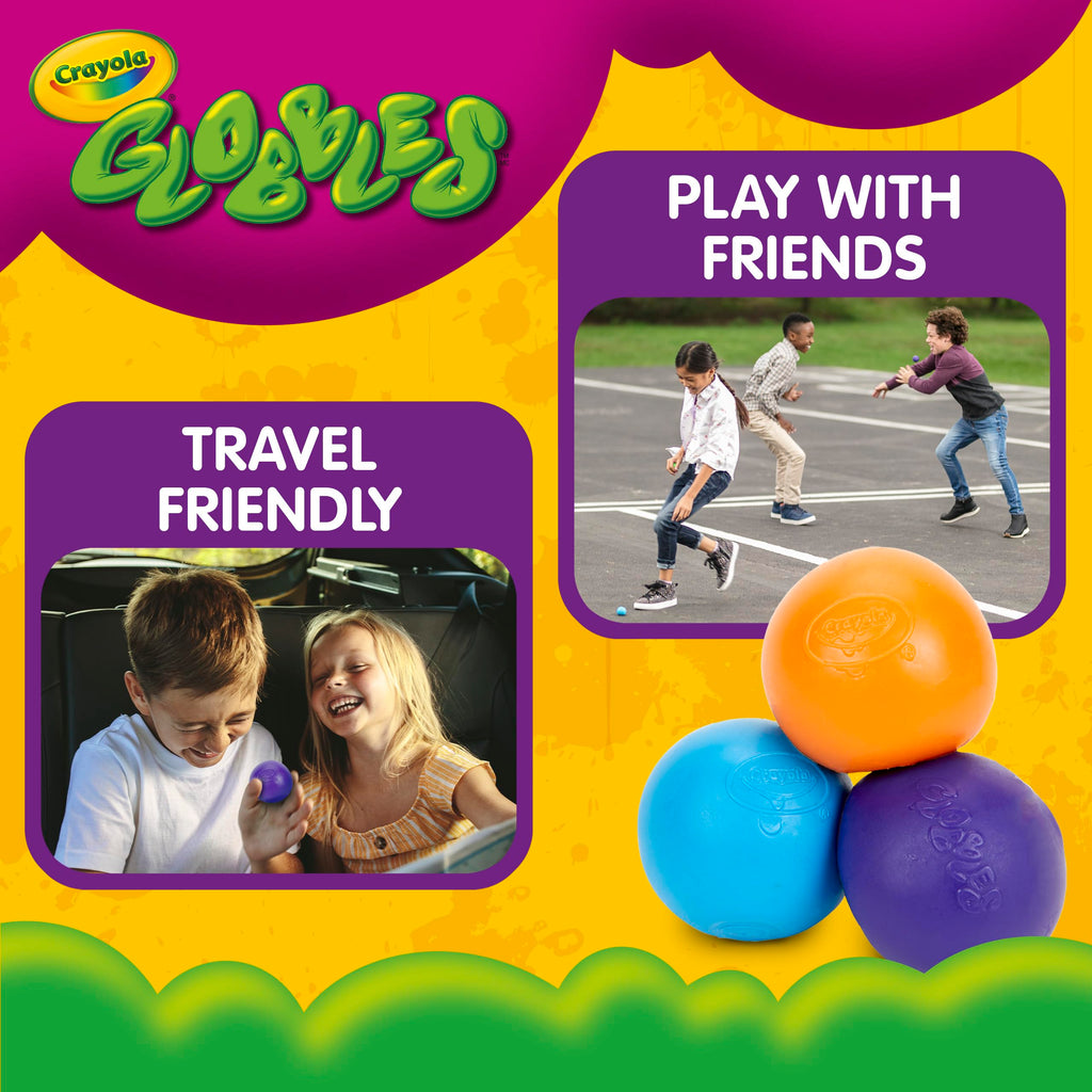 Crayola Globbles Fidget Toy, 6ct, Sticky Stress Ball, Kid Stocking Stuffers | Holiday Gift for Kids & Adults, Squishy Balls, Calming Sensory Gifts for Stress Relief