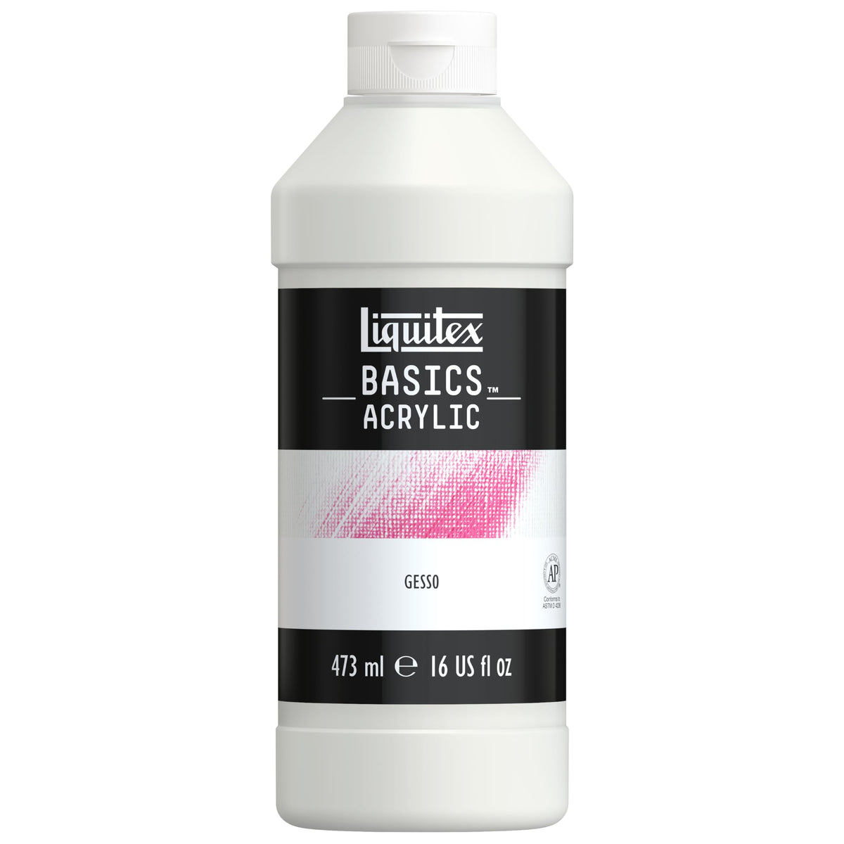 Reeves Liquitex Basics Acrylic Gesso 16 Oz. | Matte white, opaque finish. Creates the ideal absorbency, stiffness and adhesion for paint.