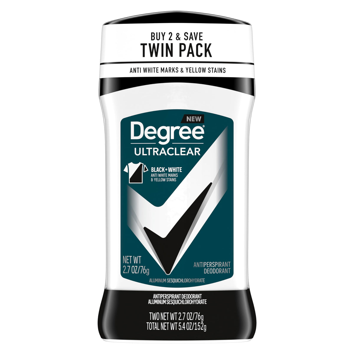 Degree Men UltraClear Antiperspirant Deodorant, 2 Count, 2.7 oz | For long days, provides 72-hour sweat and odor protection with MotionSense Technology.