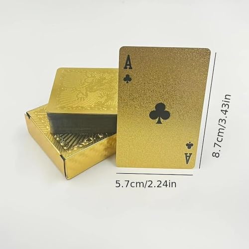 Golden Dragon PVC Playing Cards, Matte Finish with Intricate Pattern on Durable Hardened Deck, Elegant Design for Poker Game Night and Party Gatherings