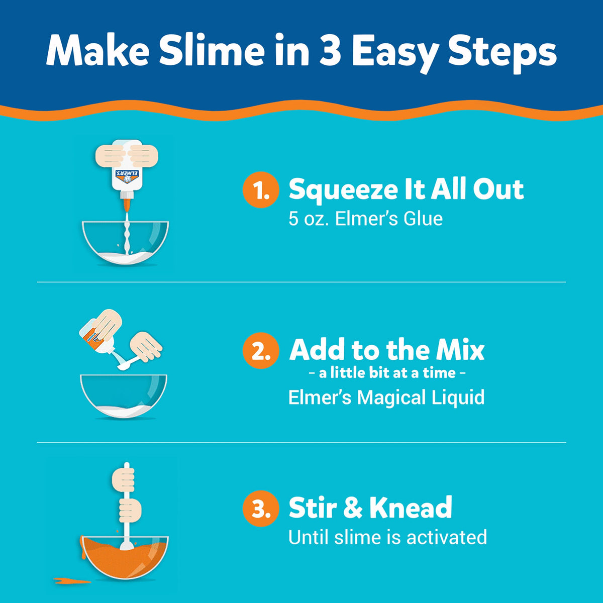 Elmer's Magical Liquid, Slime Activator Solution, Safe and Washable, 1 Quart - Updated Formula for Double the Slime Output