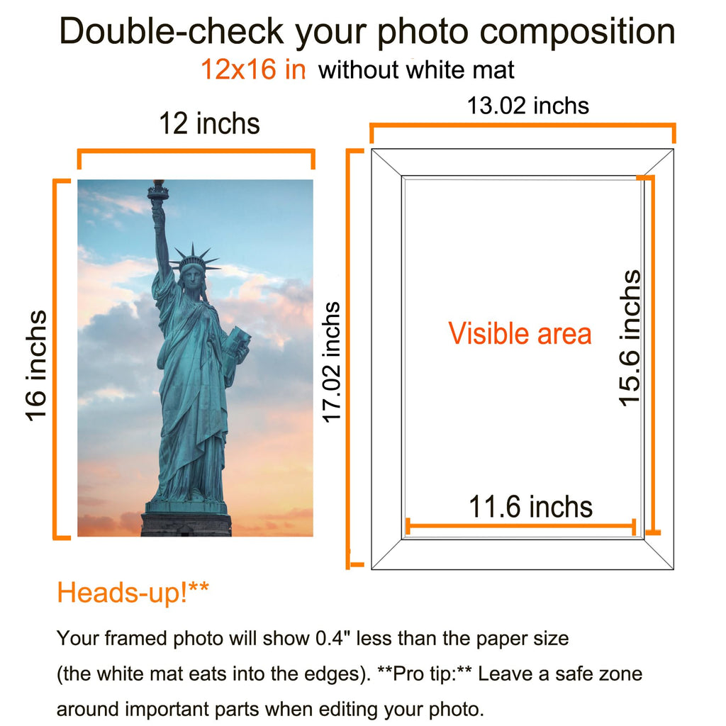 SESEAT 12x16 Frame Wall Hanging Picture Frames, Brown, 1 Pack