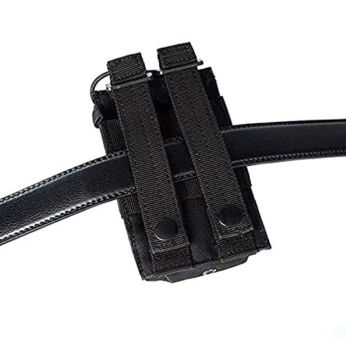 YEZEJUN Molle Radio Pouch Holster Tactical Holder Duty Belt Accessories Military Heavy Bag for Two Ways Walkie Talkies Adjustable Storage with 1 Pack Patch