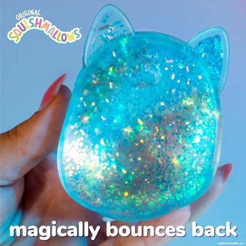 Horizon Group USA Slimygloop Gelli Gels, Blue Squishmallows | Slow-Flow Glitter Squishy Sensory Toys, Squeeze Stress Ball for Kids and Teens, Satisfying Sugar Squish Fidget