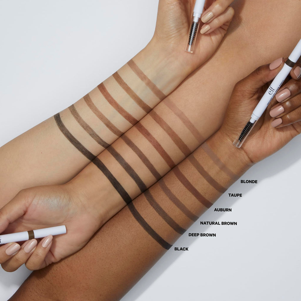 e.l.f. Instant Lift Brow Pencil, Dual-Sided, Neutral Brown | Retractable Precision-Tip Brow Pencil with Grooming Spoolie for Buildable Natural-Looking Color, Vegan & Cruelty-Free