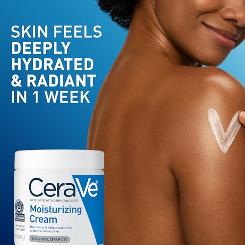 CeraVe Moisturizing Cream, Face & Body Moisturizer for Dry Skin, 19oz | Skin Care with Hyaluronic Acid, Skin Barrier Repair, Ceramide Moisturizer, Fragrance Free, Non-Comedogenic, Daily Use