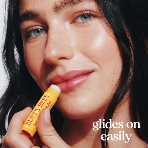 Burt's Bees 100% Natural Moisturizing Lip Balm (Original Beeswax) | Lip Moisturizer with Beeswax, Tint-Free, 100 Percent Natural Origin Conditioning Treatment, Easy to Take Anywhere
