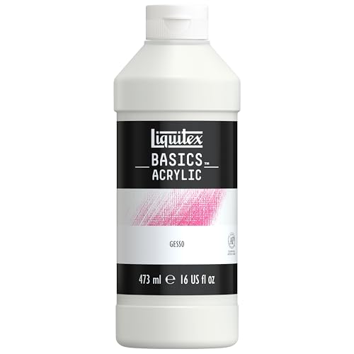 Reeves Liquitex Basics Acrylic Gesso 16 Oz. | Matte white, opaque finish. Creates the ideal absorbency, stiffness and adhesion for paint.