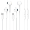 2 Pack [Apple MFi Certified] USB C Headphones Wired for iPhone 18 17 16 15 | Wired Earbuds with Microphone & Remote Control Noise Cancelling Type C Earphones for iPhone Duo 18 17 16 15 Pro Max, Galaxy