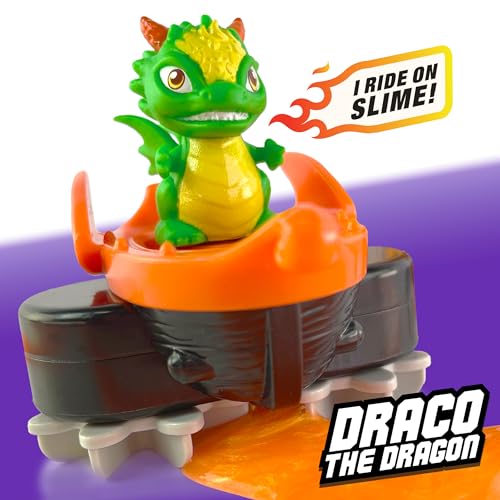 Slime Riders Motorized Rechargeable Toy Car Slime Race Track Builder Kit | The Original Slime Rider - Draco The Dragon