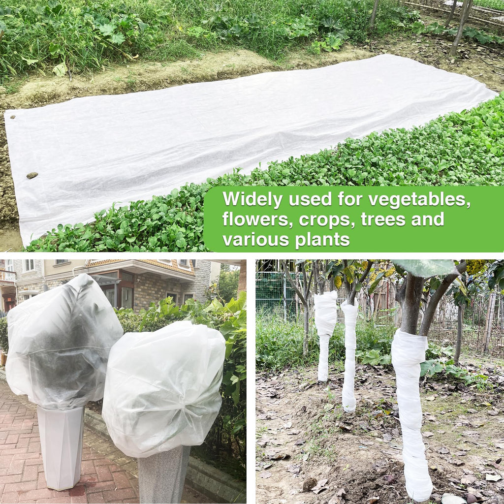 Plant Covers Freeze Protection 6.5x16ft Frost Cloth for Winter Outdoor | Plants Frost Blankets for Outdoor Plants as Frost Covers, Garden Row Cover Protects Vegetables Trees from Cold Snow & Sun