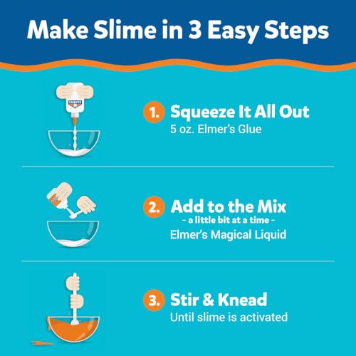 Elmer's Magical Liquid, Slime Activator Solution, Safe and Washable, 1 Quart - Updated Formula for Double the Slime Output