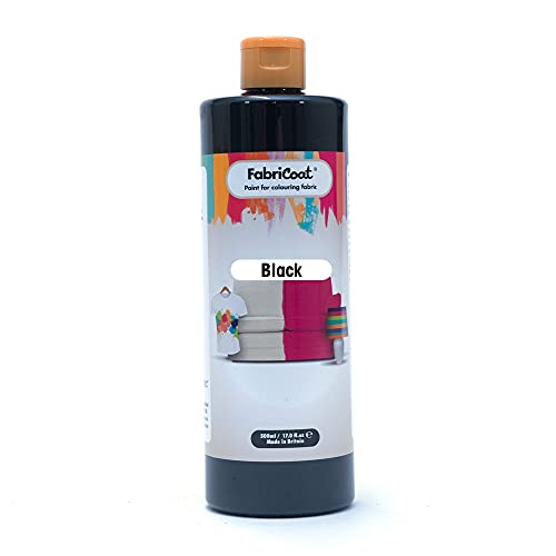Fabricoat Fabric Paint & Upholstery Dye, Black, Flexible Finish