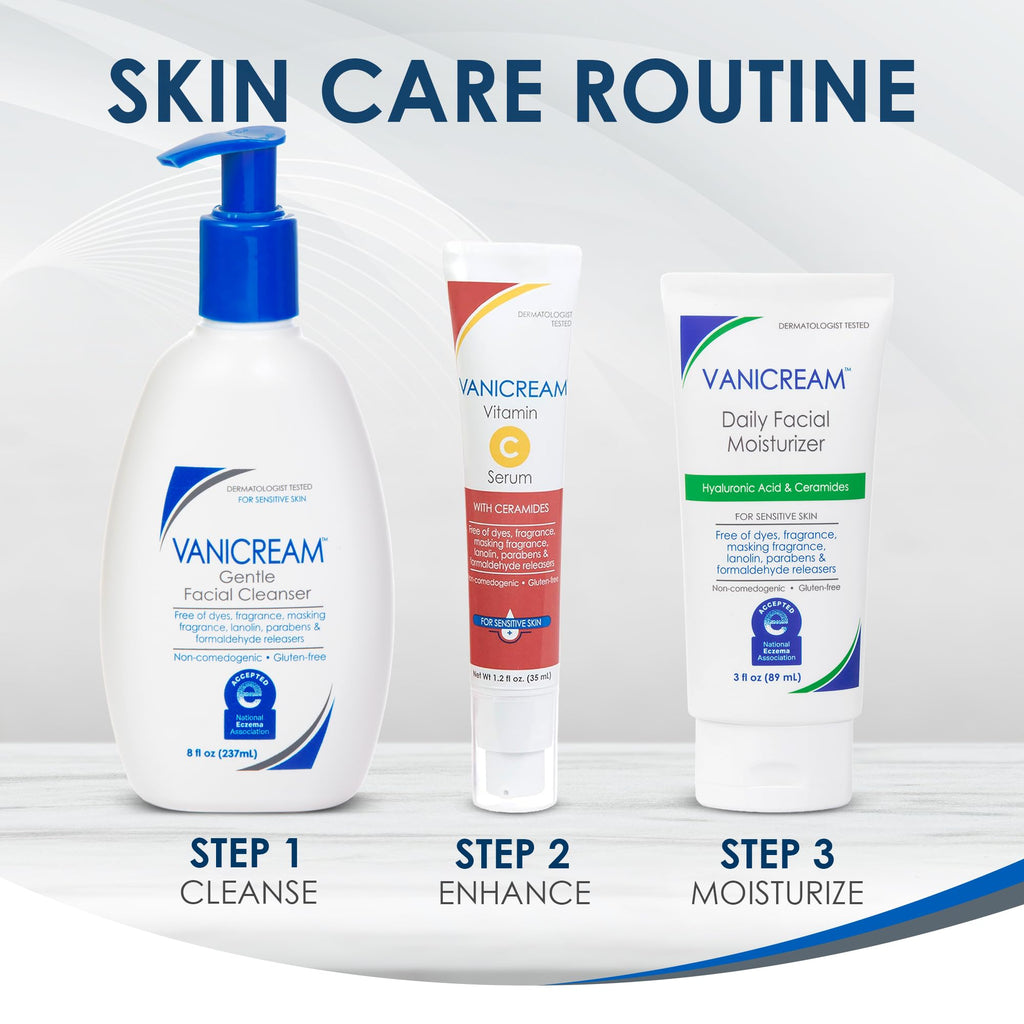 Vanicream Daily Facial Moisturizer, Lightweight, Non-Greasy, 3 Fl Oz | Formulated Without Common Irritants for Sensitive Skin, Moisturizing Face Cream with 5 Key Cermides and Hyaluronic Acid