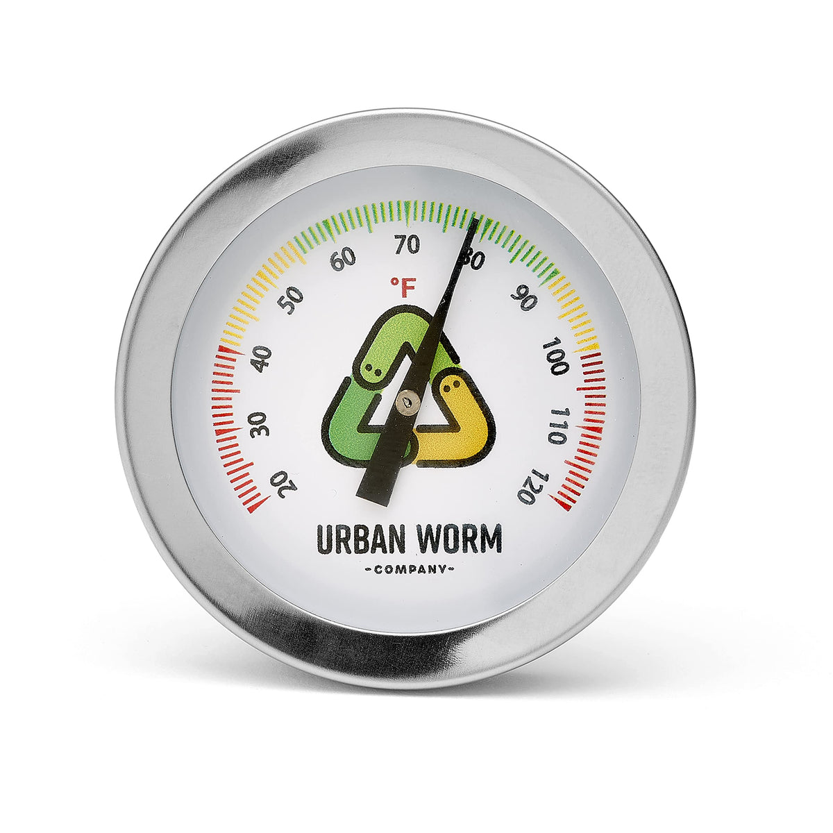Urban Worm Soil Thermometer - 5-in Stainless Steel Stem - Perfect for Gardening & Worm Bin
