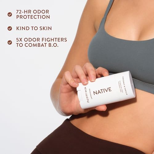 Native Deodorant Contains Naturally Derived Ingredients, 72 Hour Odor Control | Deodorant for Women and Men, Aluminum Free with Baking Soda, Coconut Oil and Shea Butter | Coconut & Vanilla