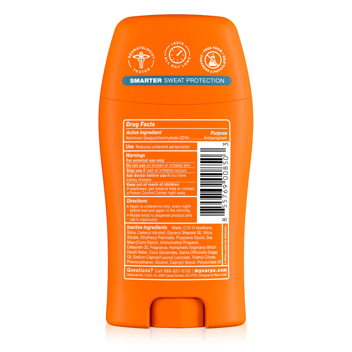 Carpe 100-Hour Antiperspirant Deodorant, Mountain Breeze - 2 Pack | Dermatologist Tested - 100 Hr Sweat & Odor Control - Free from Baking Soda & Parabens - Clinical Strength Deodorant - 2 Pack