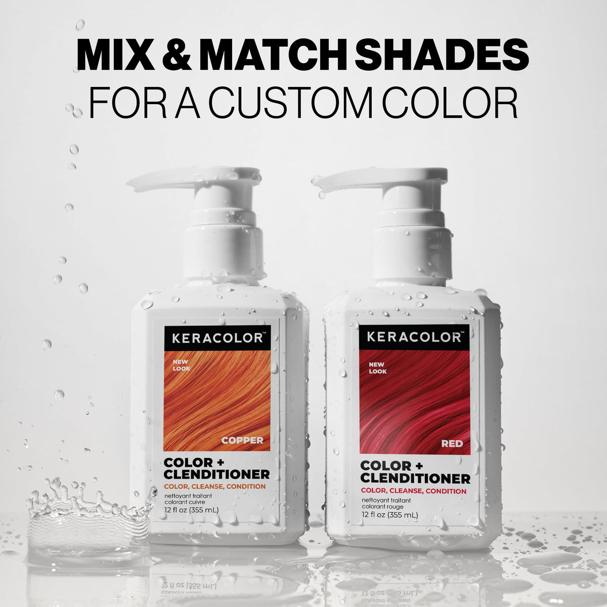 Keracolor Color + Clenditioner, Semi-Permanent Hair Color, 23 Shades | Color depositing conditioner softens & tones while cleansing, deposit-only hair dye with keratin, coconut oil & shea butter