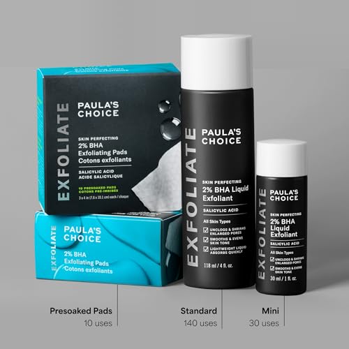 Paula's Choice SKIN PERFECTING 2% BHA Liquid Leave-On Exfoliant | Gentle Salicylic Acid Leave-On Facial Exfoliator for Blackheads, Enlarged Pores, Wrinkles & Fine Lines