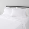 Amazon Basics Lightweight Super Soft Breathable Wrinkle-Resistant Microfiber 4-Piece Bed Sheet Set with 14-Inch Deep Pockets, Queen, Bright White, Solid