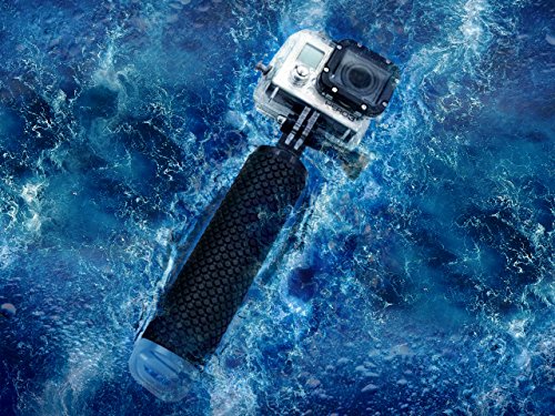 Floating Hand Grip Waterproof Monopod for GoPro Hero 13 12 11 10 9 8 7 6 5 | Compatible with Hero Session Black Silver Handler & Handle Mount Accessories Kit for Water Sport & Action Cameras (Blue)