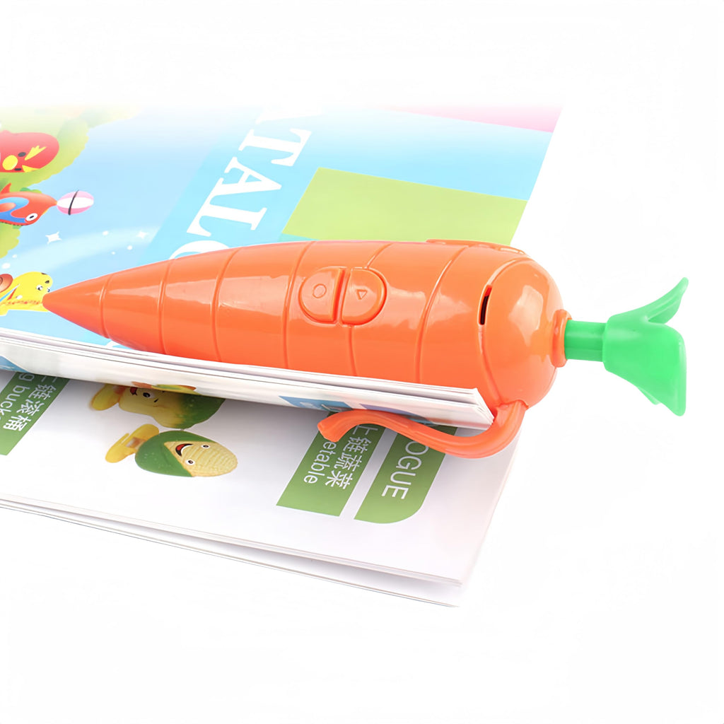 60-Second Voice Recorder with Playback & Audio Recorder Pen - Cute Carrot-Shaped Recorder Device, Smooth-Writing Ballpoint Pen - Fun & Creative Gift for Kids, Students, Teachers