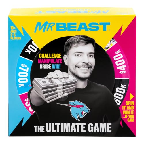 MrBeast Game, The Ultimate Party Game for Friends - Timed Stunts | Spin the wheel, draw Challenge, Duel, Party, or Side Quest cards, group games for adults