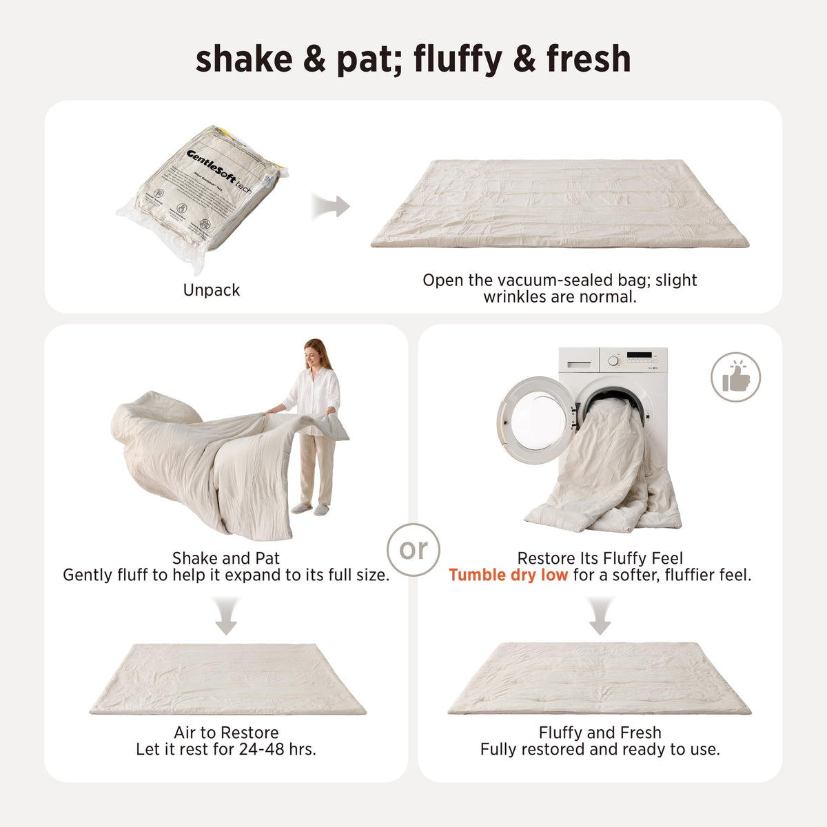 Bedsure King Comforter Set Prewashed Soft Bedding Set 3Pcs Beige 104"x90" | GentleSoft, Built to last, all season, bedding, comforter set, warm yet lightweight, gift choice, OEKO-TEX
