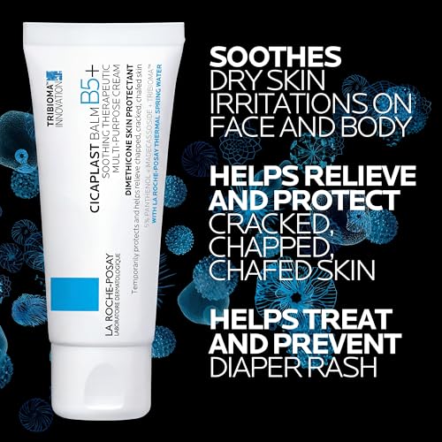 La Roche-Posay Cicaplast Balm B5, Barrier Repair Cream for Dry Skin | Skin healing cream with centella asiatica, shea butter & panthenol. Multi-purpose face, body & hand balm. Baby safe.
