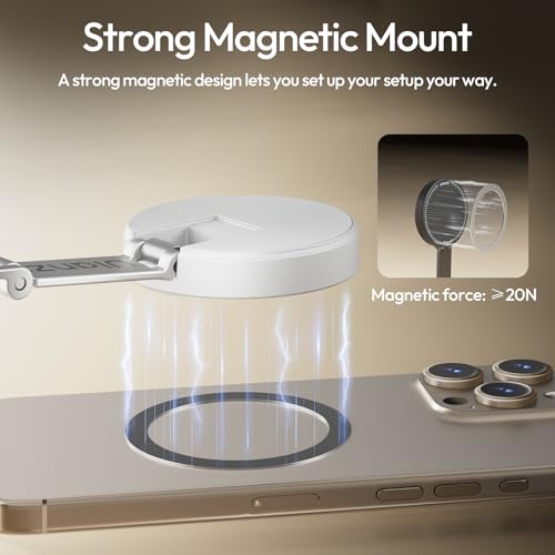 ULANZI MT85 60"Magnetic Phone Tripod for iPhone18Pro Auto Open Selfie Stick | N52 Magnetic, Aluminum, Enhanced 4-Leg, Extendable Phone Stand for Magsafe w Remote for Travel Vlog Content Creator Essential