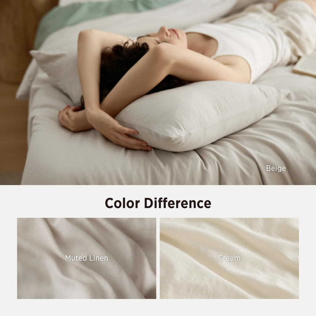 Bedsure King Comforter Set Prewashed Soft Bedding Set 3Pcs Beige 104"x90" | GentleSoft, Built to last, all season, bedding, comforter set, warm yet lightweight, gift choice, OEKO-TEX